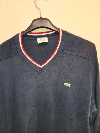 Jersey Lacoste Vintage Azul Hecho en España