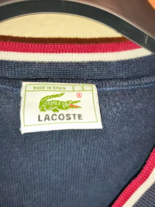 Jersey Lacoste Vintage Azul Hecho en España
