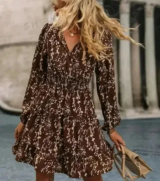 Vestido floral marrón talla S