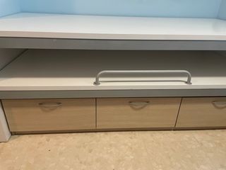 Cama nido blanca con cajones