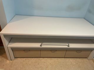 Cama nido blanca con cajones