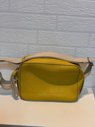 Bolso Adolfo Dominguez Amarillo y Beige