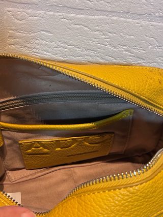 Bolso Adolfo Dominguez Amarillo y Beige