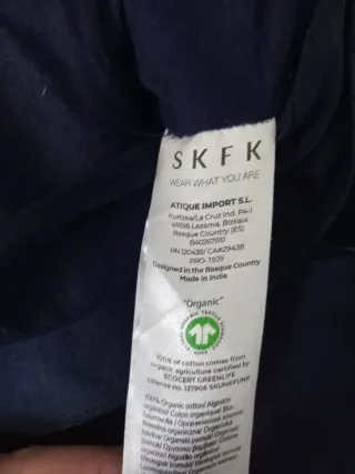 Vestido SKFK Algodón Orgánico Azul