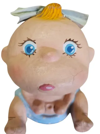 Muñeco Bebé Papel Maché