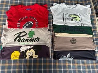 Lote 7 Camisetas Manga niño Larga Kiabi