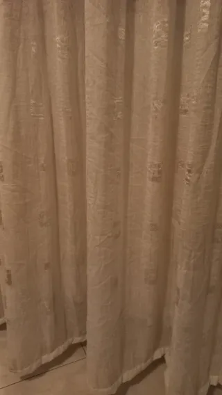 Coppia Tende Grandi Beige/Bianche