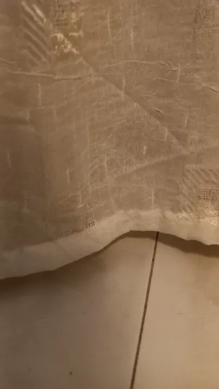 Coppia Tende Grandi Beige/Bianche