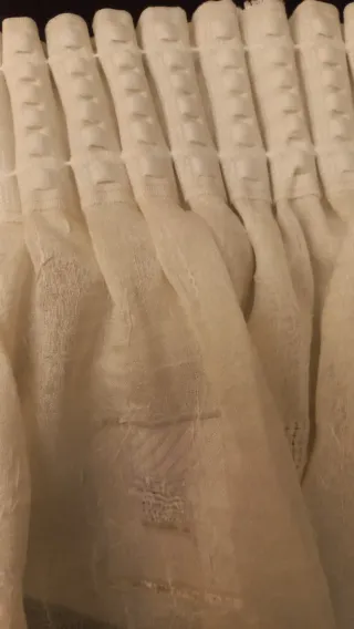 Coppia Tende Grandi Beige/Bianche