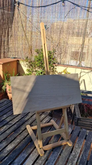 Caballete de madera para mesa de dibujo y pintura