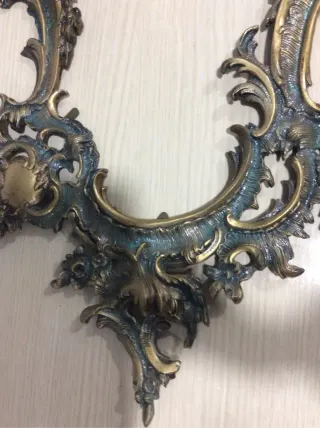 Marco Espejo Bronce Retro Barroco Gótico