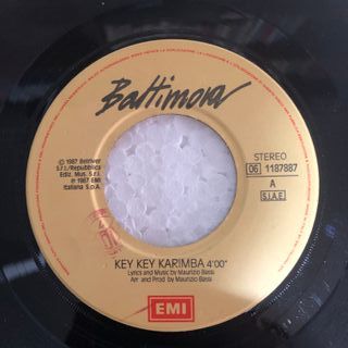 BALTIMORA KEY KEY KARIMBA 7 45 RPM 1987 EMI