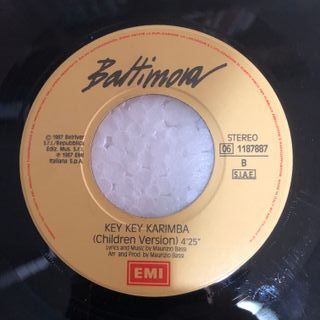 BALTIMORA KEY KEY KARIMBA 7 45 RPM 1987 EMI