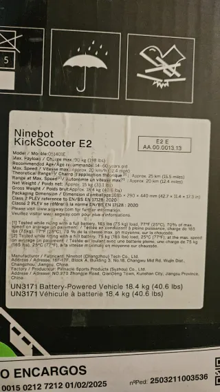 Ninebot KickScooter E2 by Segway Nuevo