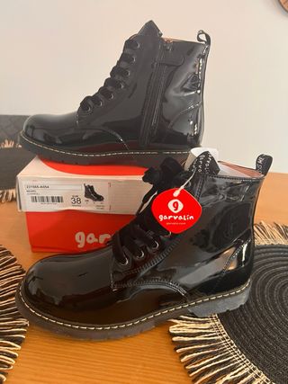 Botines charol Garvalin negros talla 38
