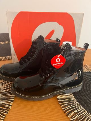 Botines charol Garvalin negros talla 38