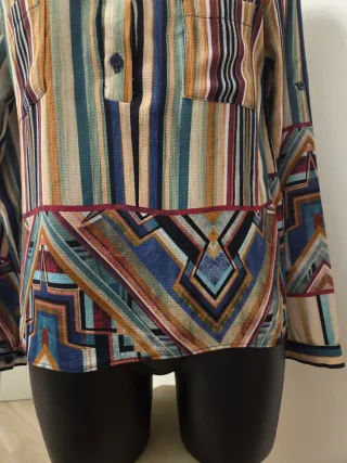 Camicia fantasia righe e geometrici