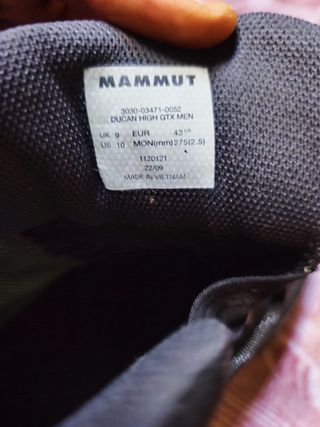 Botas Mammut Ducan High GTX Talla 43 1/3