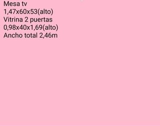 Mueble TV  y Vitrina Marrón perfe