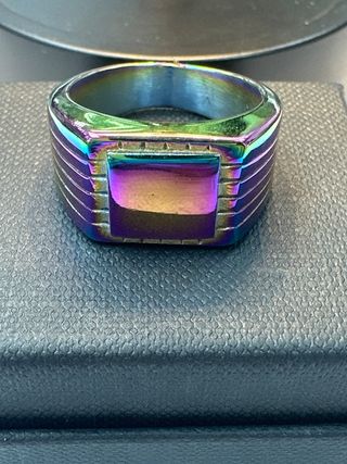 Anillo acero colores tipo sello T25