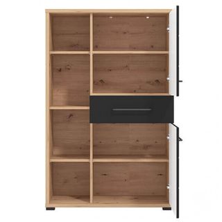 Credenza Moderna 2 Ante 1 Cassetto Antracite 141cm