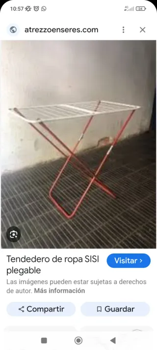 Tendedero plegable metálico