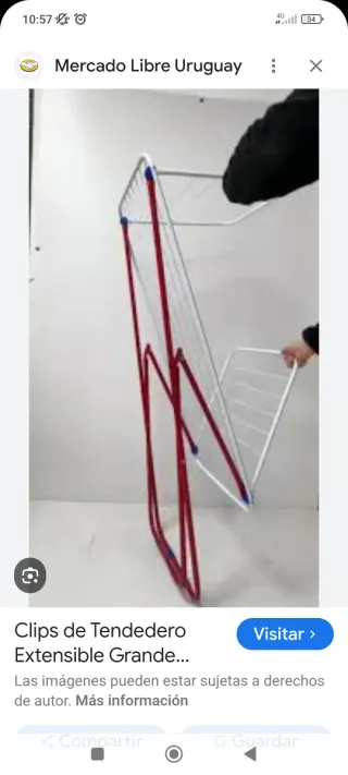 Tendedero plegable metálico