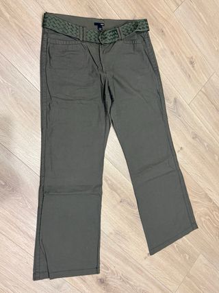 Pantalón ancho H&M T.44 verde militar