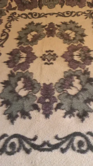 Coperta vintage singolo beige/verde