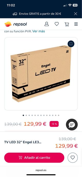 TV Engel 32”+ Smart TV Convertidor+anclaje a pared