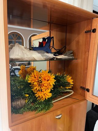 Vitrina de madera y cristal