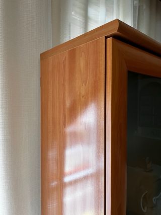 Vitrina de madera y cristal