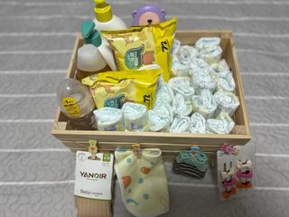 Cesta madera bebé recién nacido doot, nenuco..