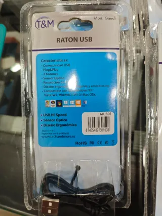Ratón USB T&M Negro