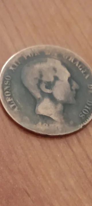 Moneda Antigua Cobre Alfonso XII  De diez céntimos