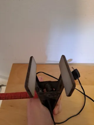 Lámpara flexo vintage roja