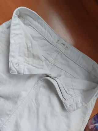 Falda vaquera blanca Talla S