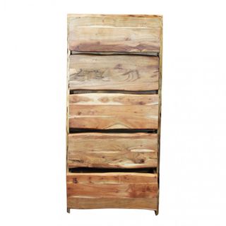 Cassettiera 5 Cassetti Legno Acacia 150cm Moderna
