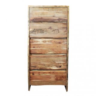 Cassettiera 5 Cassetti Legno Acacia 150cm Moderna