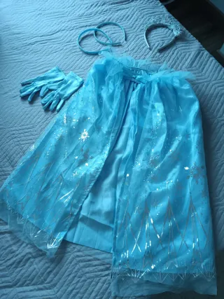 Disfraz Frozen capa, diadema y guantes