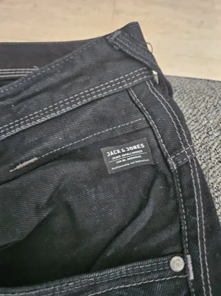 Vaqueros Jack & Jones Negros Hombre Talla 32/32
