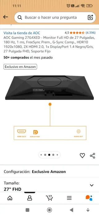 Monitor AOC Gaming 27 FHD 180Hz