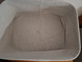 2 Cestas de mimbre y tela