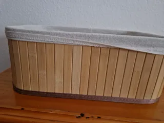 2 Cestas de mimbre y tela