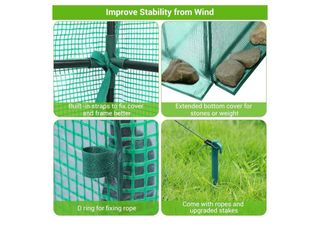 Invernadero de jardín con estantes