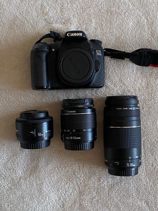 Kit Canon EOS 70D + 3 Objetivos + Accesorios