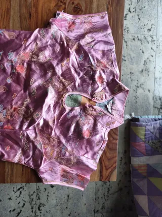 Disfraz kimono oriental rosa