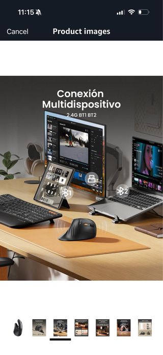 ProtoArc Ergonomic Mouse, EM11 NL Wireless Mini Ve