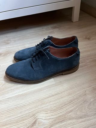 Zapatos H&M Piel Azul Talla 46