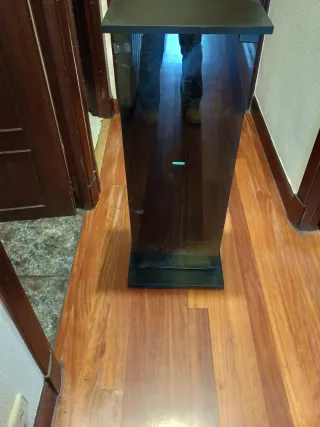 Mueble para CDS de madera y cristal